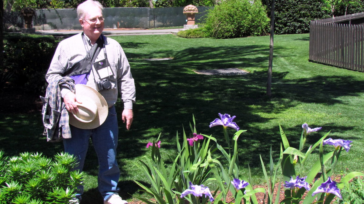 Jim Landers and his 'Lady of Lometa' at the Arboretum